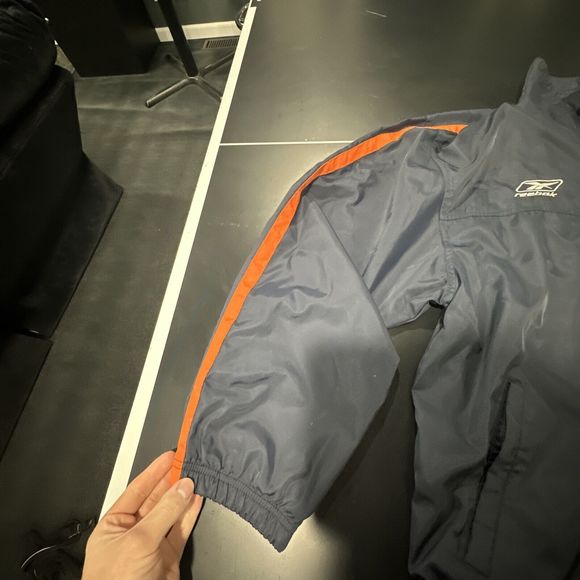 Chicago Bears NFL Team Apparel On Field Mens Large Reebok Zip Jacket Blue/Orange - Picture 7 of 10